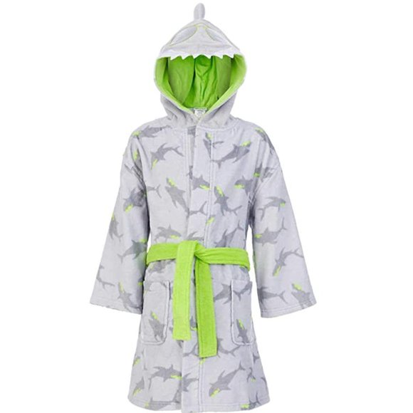 Saint Eve Grey Shark Youth Beach Cover-Up Robe Size 3-4 NWT - Picture 1 of 5